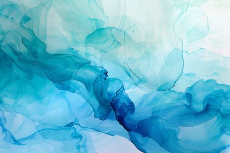 Oceanic Drift in Turquoise and Teal