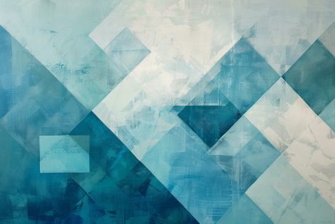 Crystalline Depths in Teal and White
