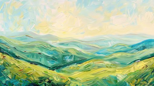 Rolling Green Hills at Golden Dawn