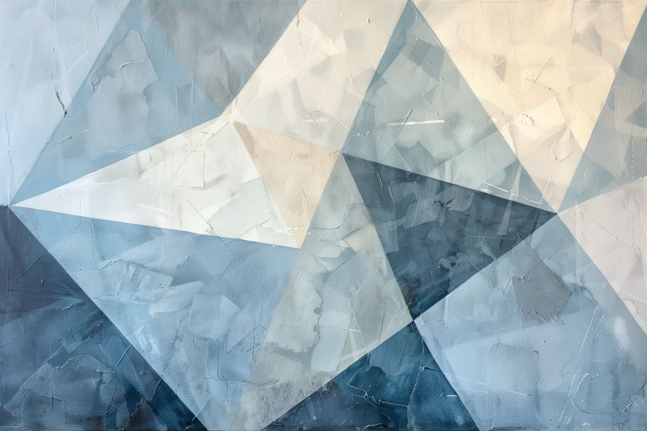 Fractured Light in Winter Blue