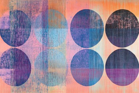 Luminous Circles in Sunset Haze