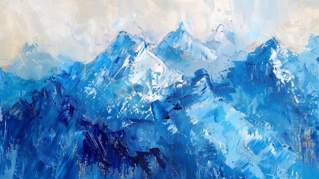 Alpine Peaks in Sapphire Light