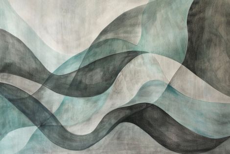 Flowing Currents in Muted Teal
