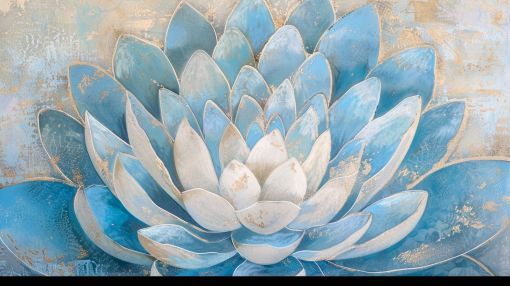 Blue Lotus in Golden Light