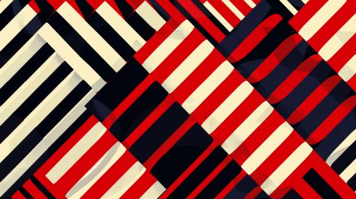 Bold Diagonal Stripes in Motion