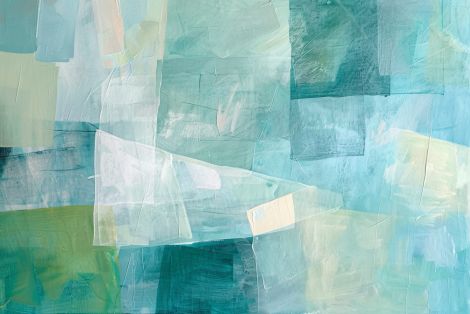 Tranquil Layers of Seafoam and Teal