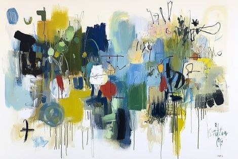 Urban Symphony in Blue and Gold