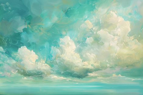 Ethereal Clouds Over Turquoise Seas
