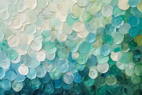 Ocean Petals in Turquoise and White