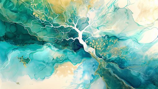 Emerald Currents and Golden Branches