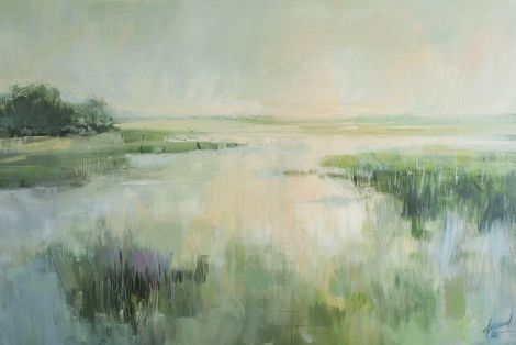 Misty Marshland at Morning Light