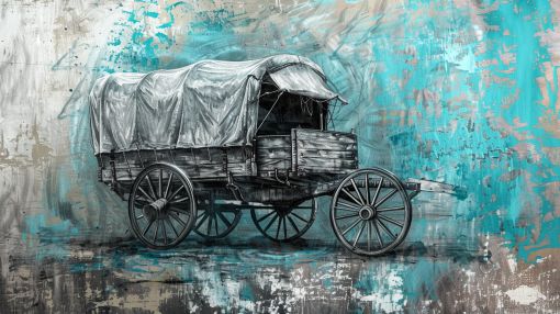 Prairie Wagon in Turquoise Storm
