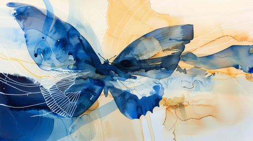 Sapphire Butterfly in Golden Light