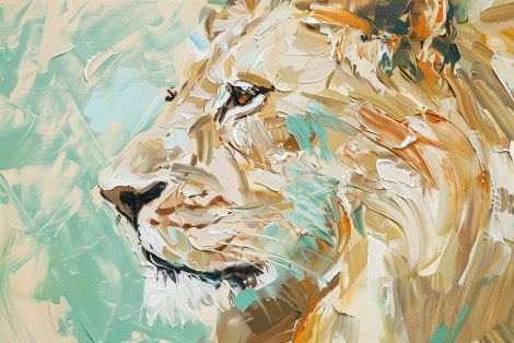 Majestic Lion in Golden Light