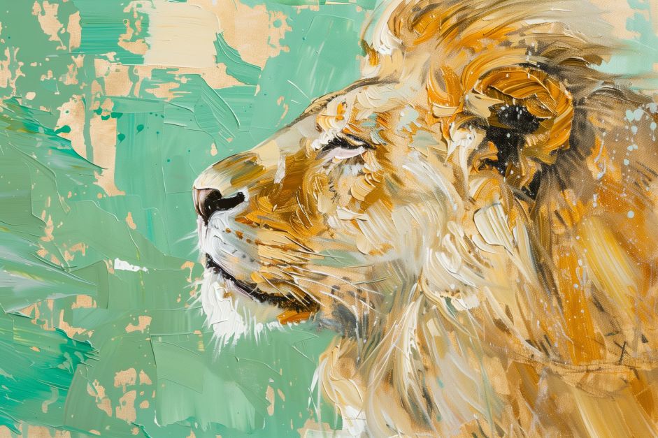 Majestic Lion in Golden Light
