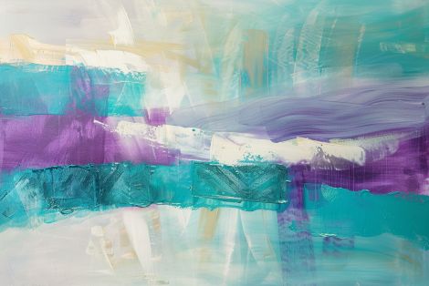 Turquoise Horizon With Purple Reverie
