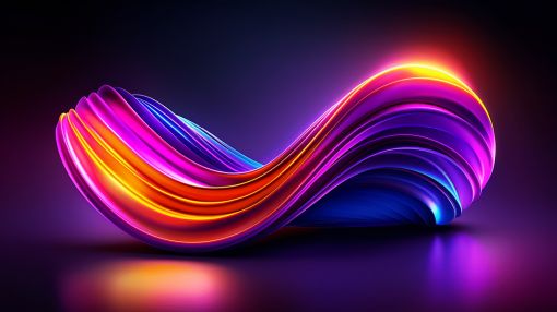 Luminous Waves of Neon Flow