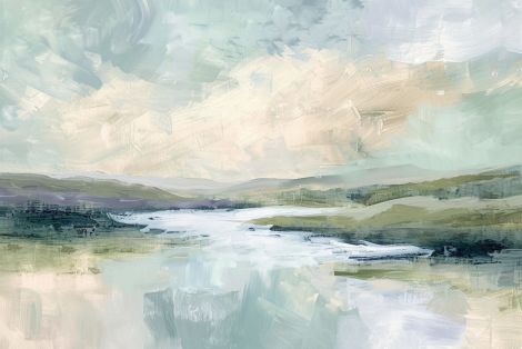 Serene Estuary in Soft Morning Light