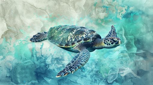 Sea Turtle in Turquoise Waters