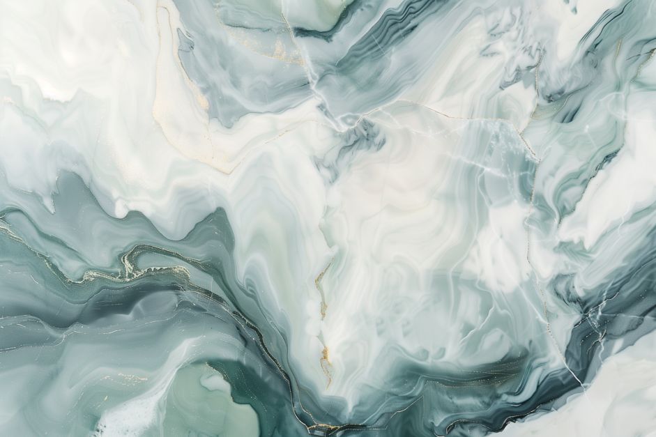 Ethereal Jade Marble Flowing Currents