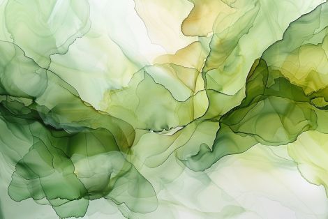 Flowing Emerald Veils in Light