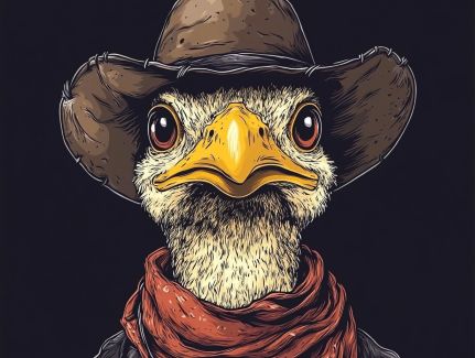 Cowboy Duck Portrait Western Character