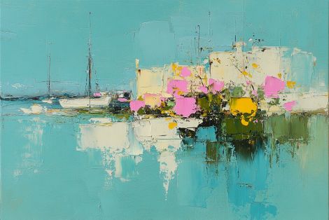 Harbor Bloom in Turquoise Light