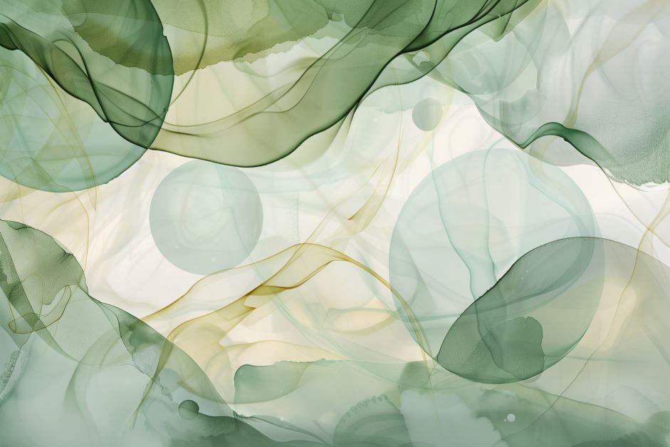 Emerald Whispers in Flowing Light