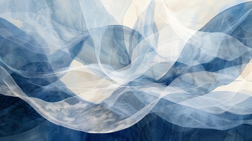 Flowing Veils of Ocean Blue