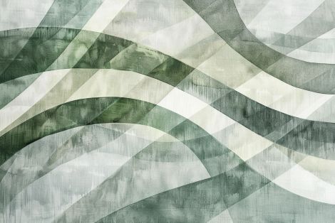 Flowing Green Waves in Mist