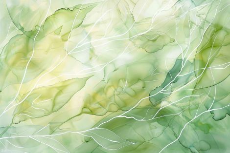 Flowing Emerald Whispers in Light