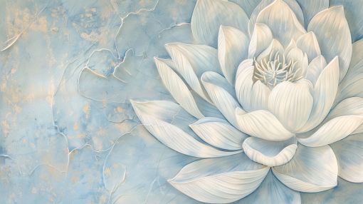 Serene Lotus in Soft Blue Light