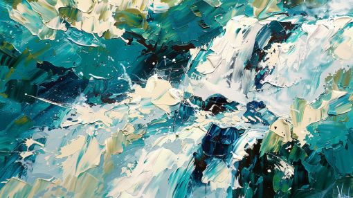 Turquoise Cascade in Motion