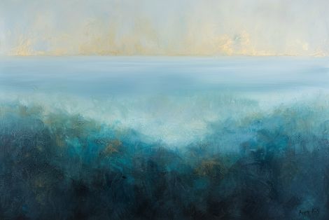 Golden Horizon Over Deep Blue Sea