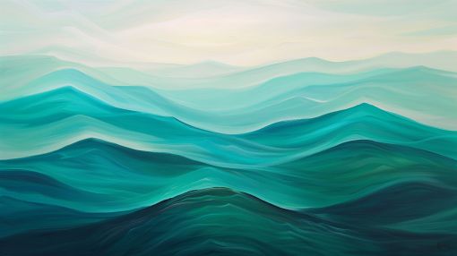 Emerald Waves in Serene Harmony
