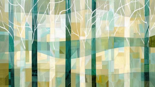 Abstract Forest in Soft Geometric Light