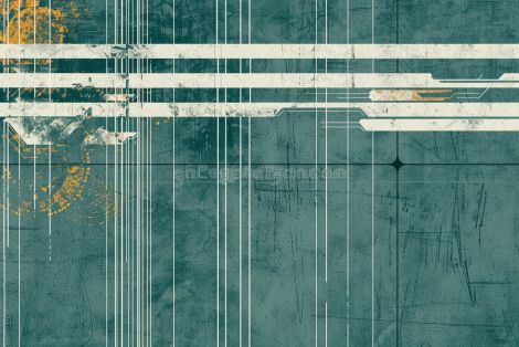 Industrial Lines on Weathered Teal
