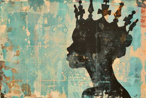 Crowned Silhouette in Urban Decay
