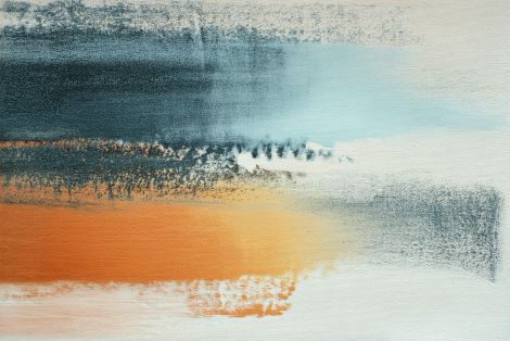 Coastal Horizon in Teal and Amber