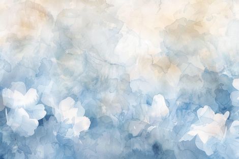 Ethereal Bloom in Soft Blue Mist