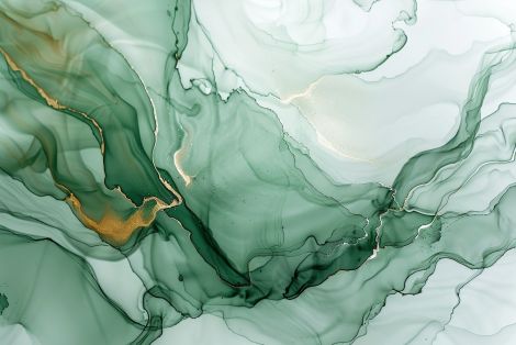Emerald Currents with Golden Veins