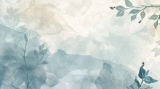 Misty Botanical Watercolor Dreamscape