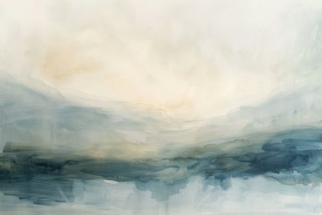 Misty Horizon in Muted Blues