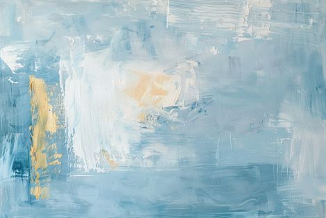 Serene Blue Haze with Gold Accents