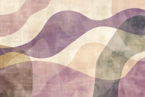 Flowing Waves in Muted Lavender