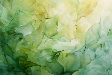 Emerald Whispers in Flowing Light