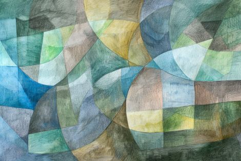 Luminous Geometry in Flowing Watercolor