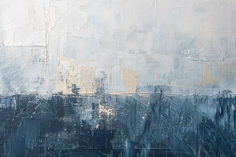 Coastal Horizon in Blue and Gold