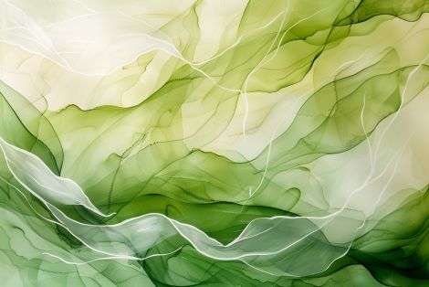 Flowing Emerald Veils in Motion