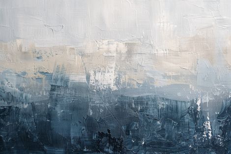 Frozen Horizon in Blue and Grey